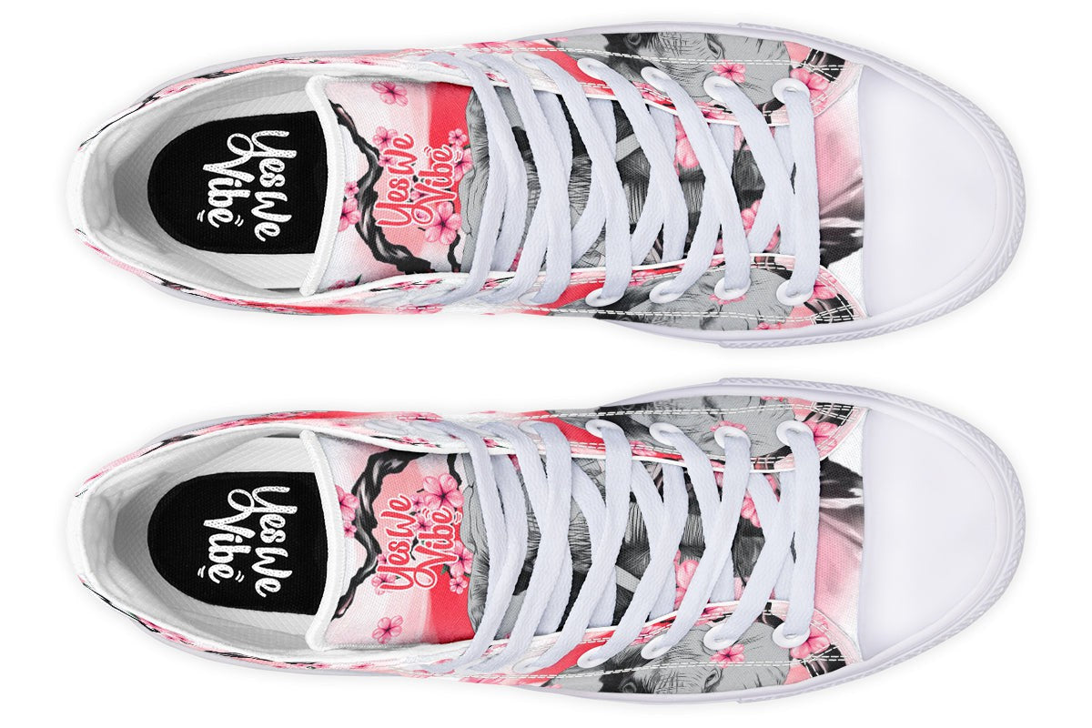 Elephant And Pink Flowers