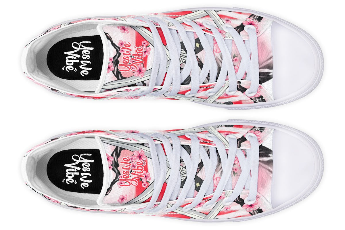 Katana And Pink Flowers