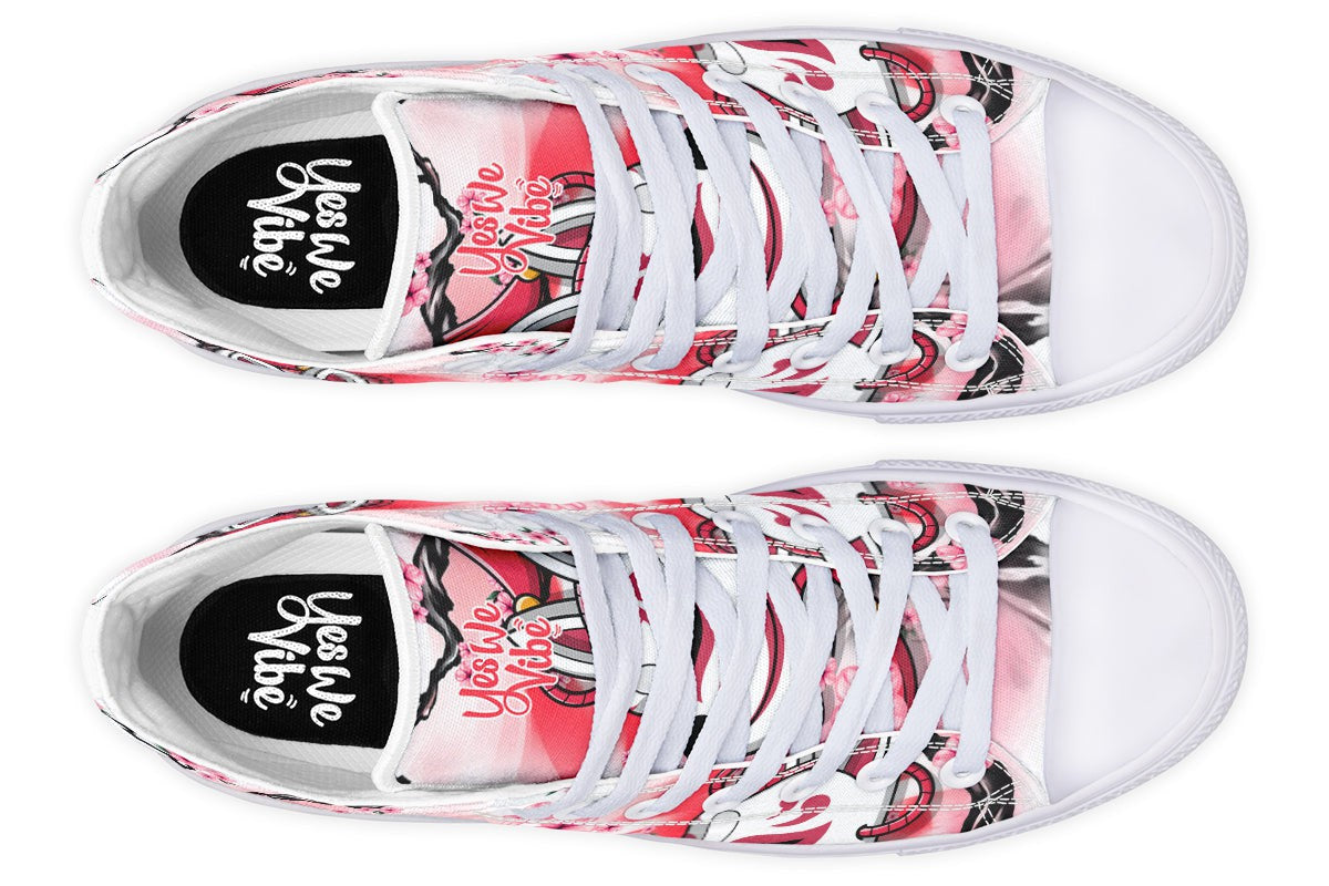 Kitsune And Pink Flowers