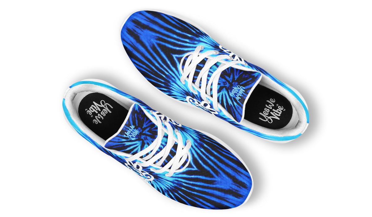 Black And Blue Tie Dye Peace Hand