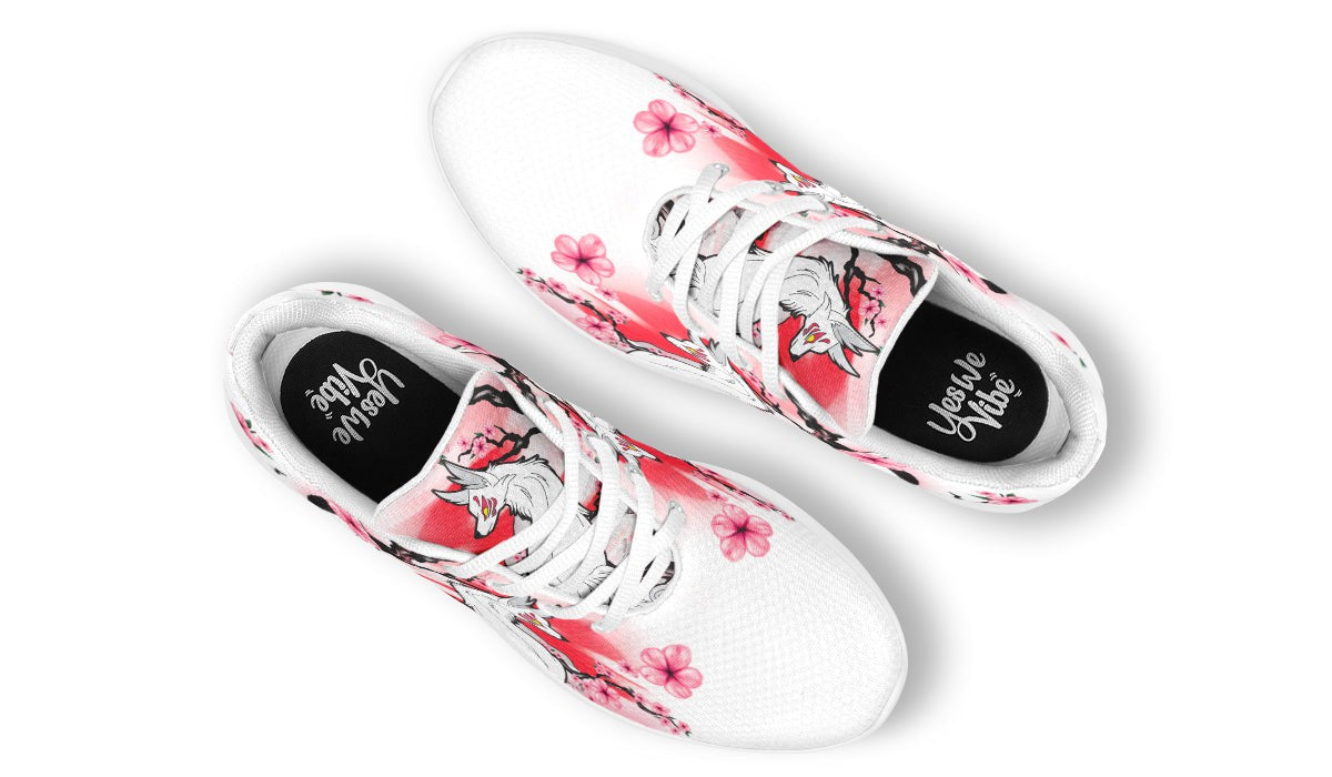 Fox And Pink Flowers