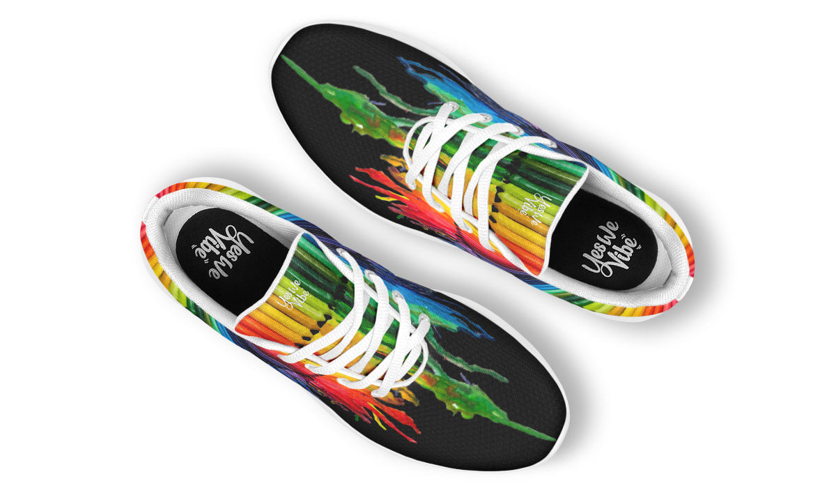 Melted Crayon Rainbow Black