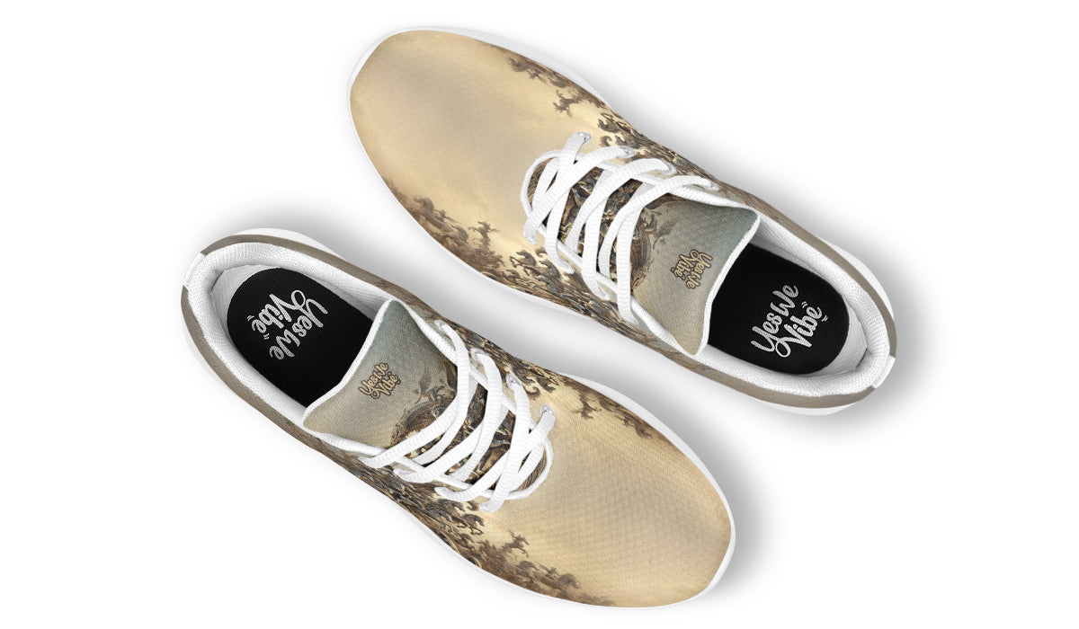 Stone Relief War Horses On Waves