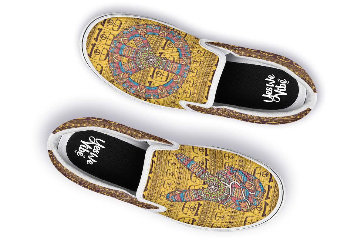 Hippie Van Peace Yellow