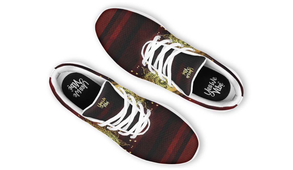 Sun And Moon Patterned Maroon Love