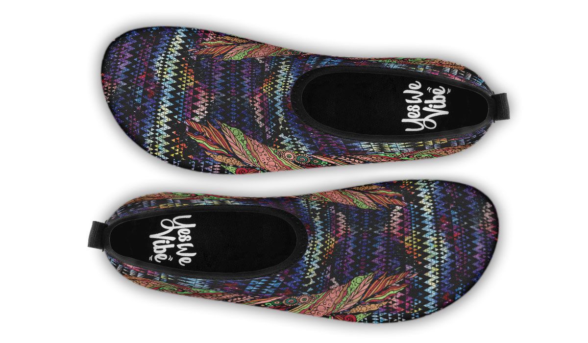 Colorful Feather With Patterns