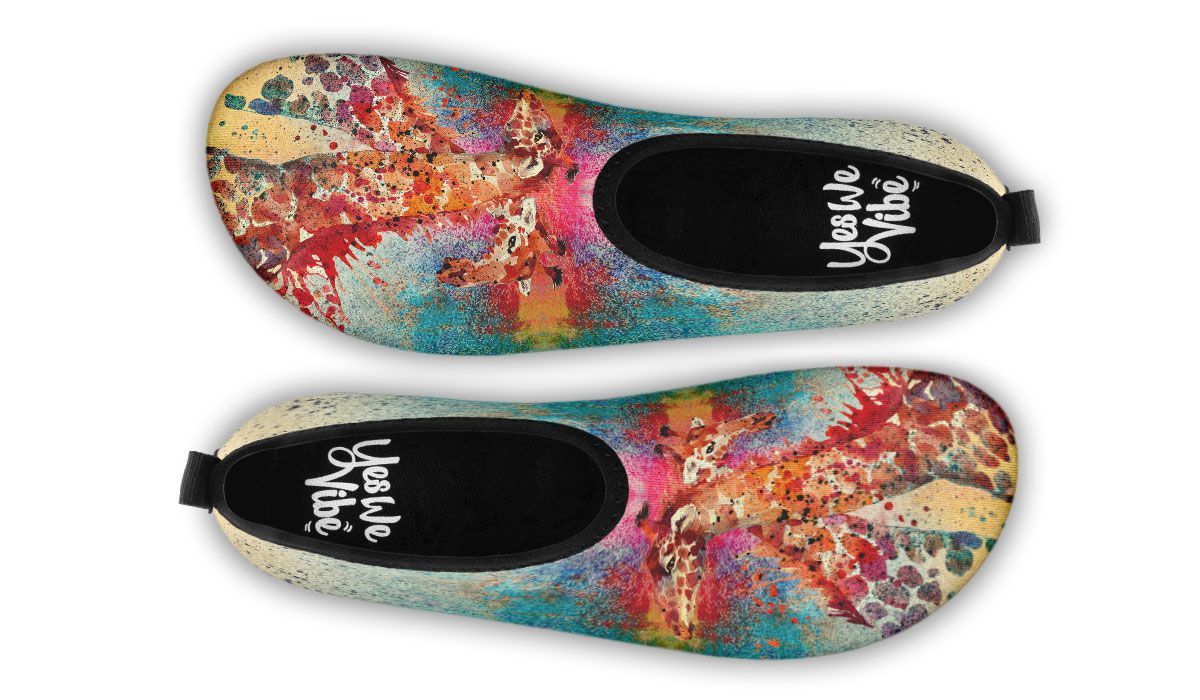 Colorful Paint Giraffes