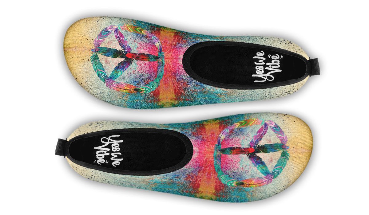 Colorful Paint Peace Feather