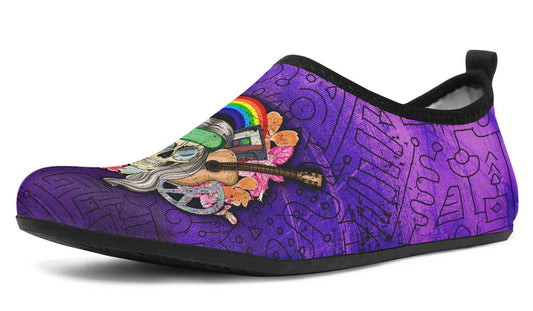 Hippie Skull Peace Guitar Violet