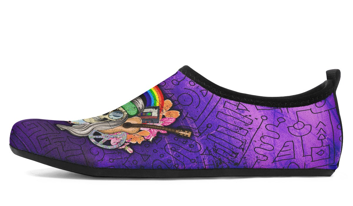 Hippie Skull Peace Guitar Violet