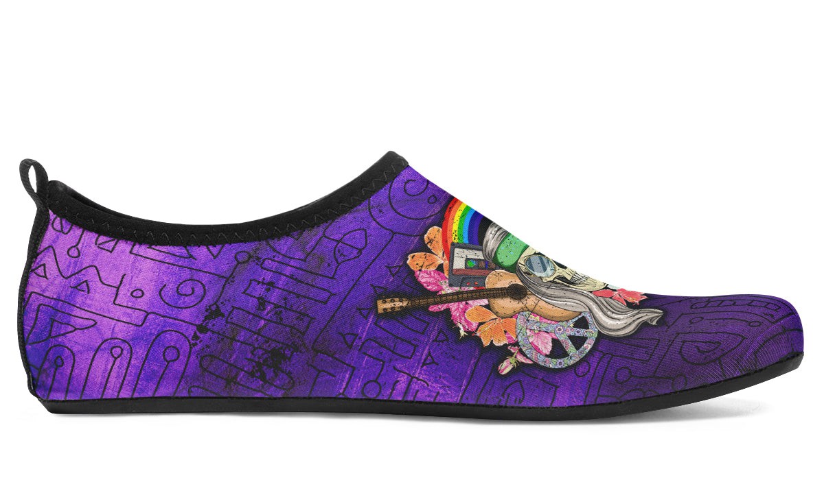 Hippie Skull Peace Guitar Violet