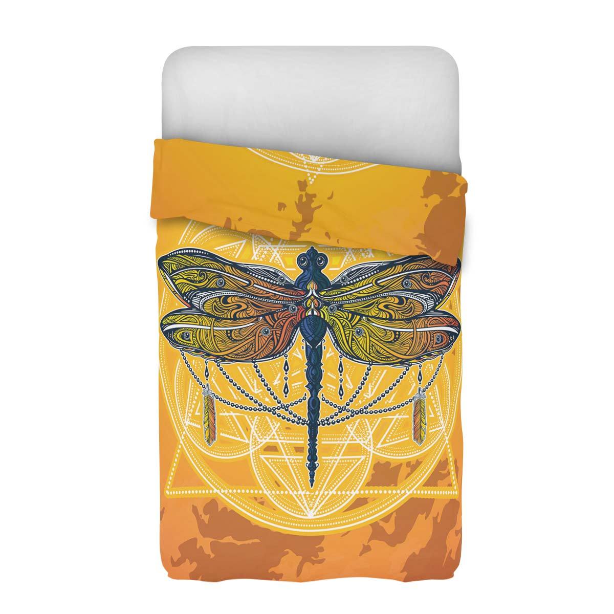 Beige Dragonfly Pentagram