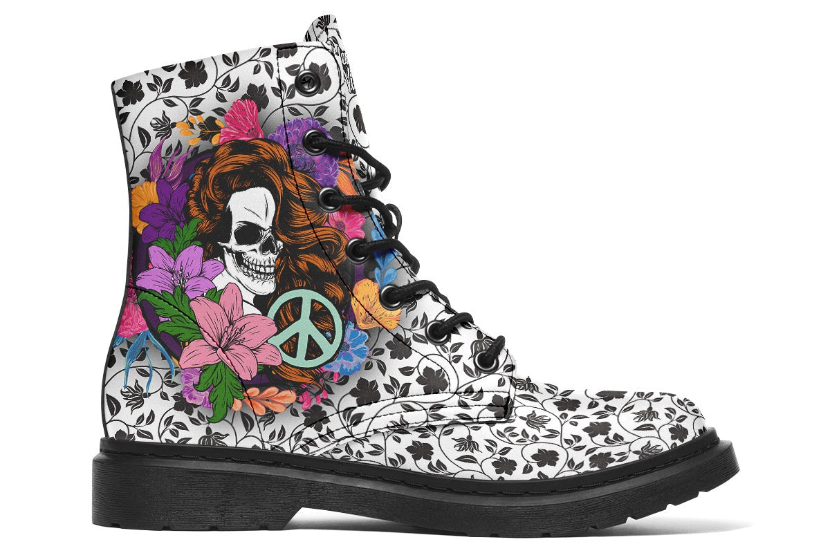 Gypsy Skull Peace White