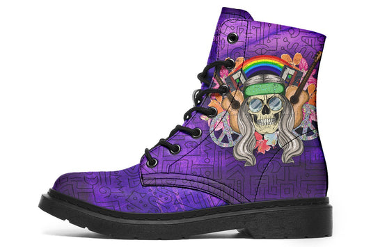 Hippie Skull Peace Guitar Violet