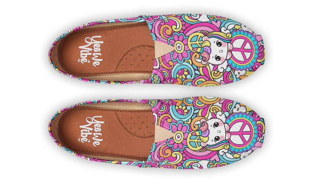 Cartoon Unicorn And Peace