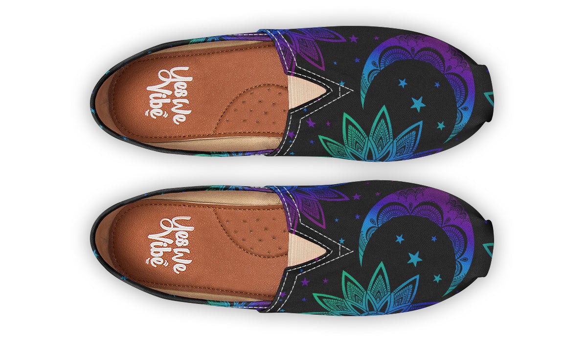 Floral Moon And Stars