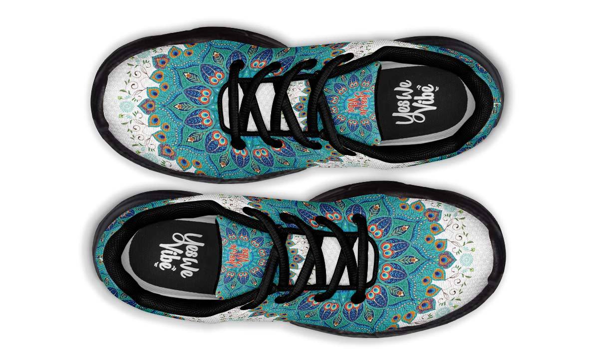 Circular Peacock Feathers Floral