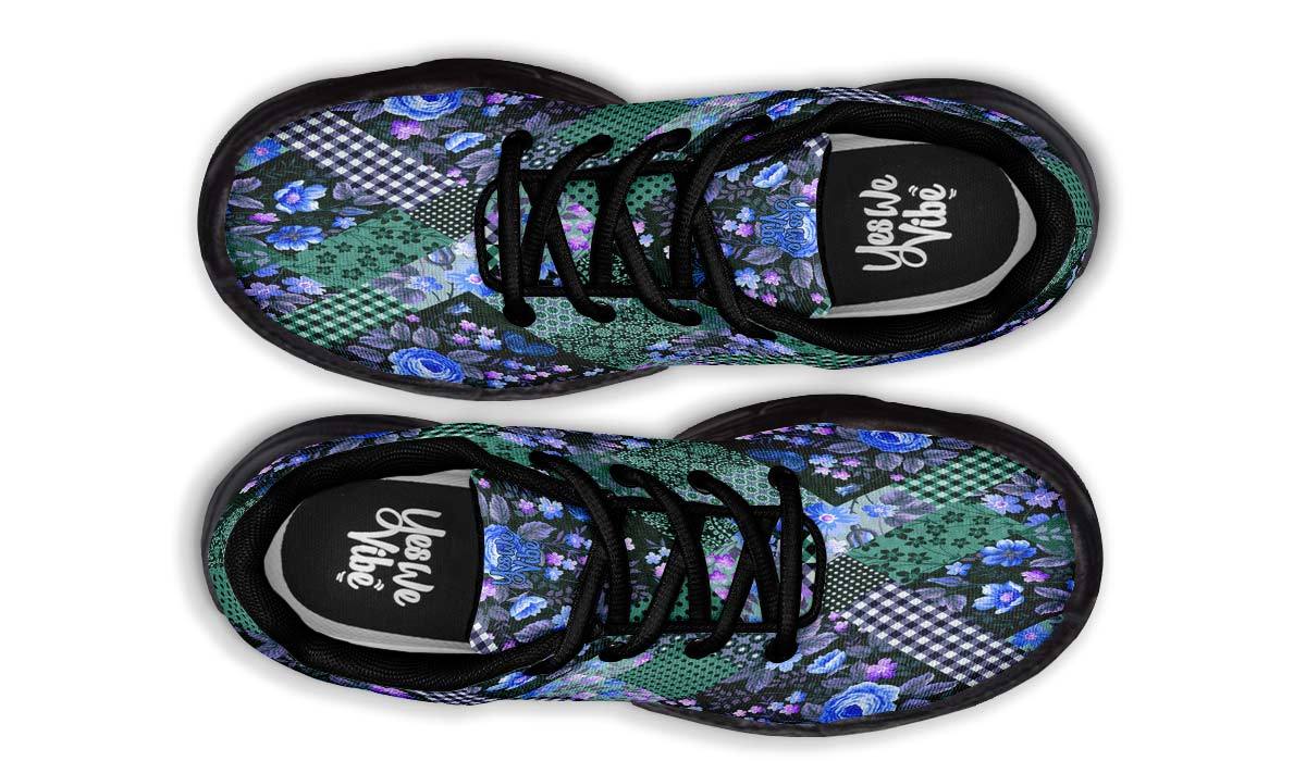 Flower Stripe Sky Blue Rose