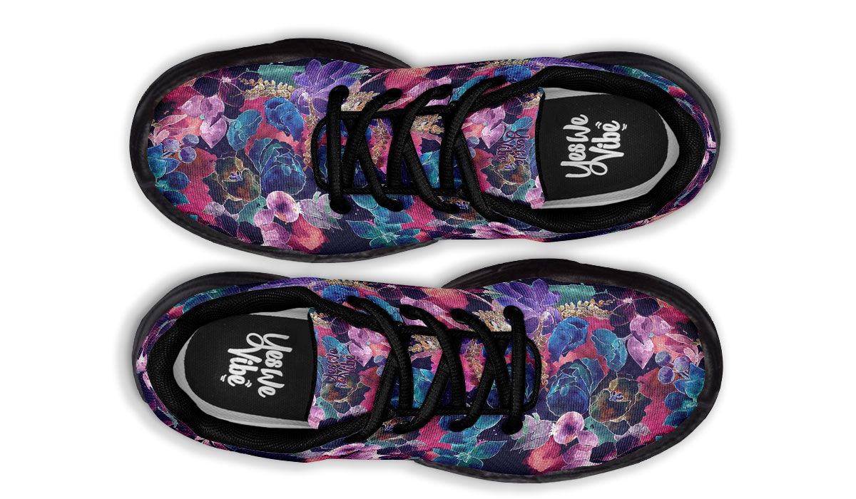 Dark Purple Watercolor Garden