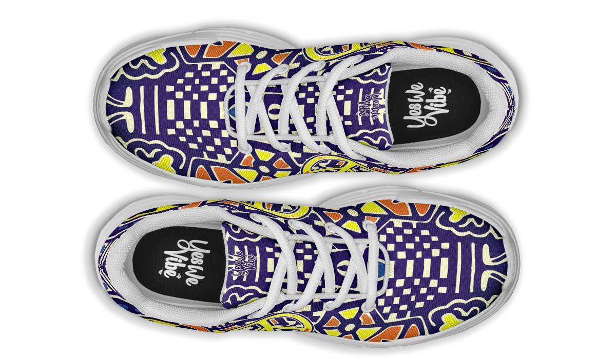 Peace Abstract Checkerd Yellow