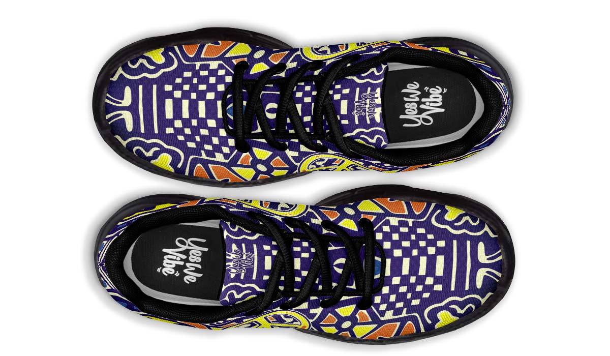 Peace Abstract Checkerd Yellow