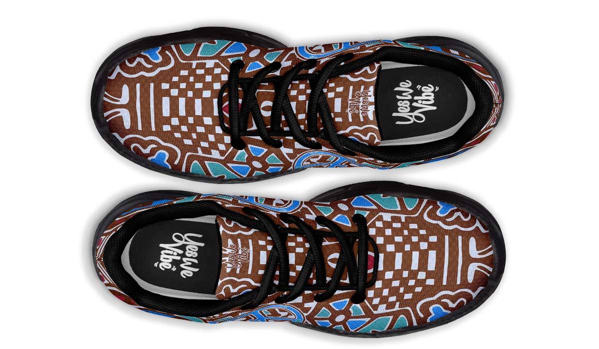 Peace Abstract Checkered Blue