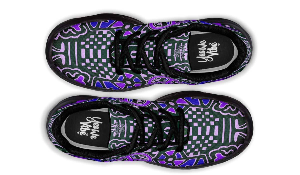 Peace Abstract Checkered Violet