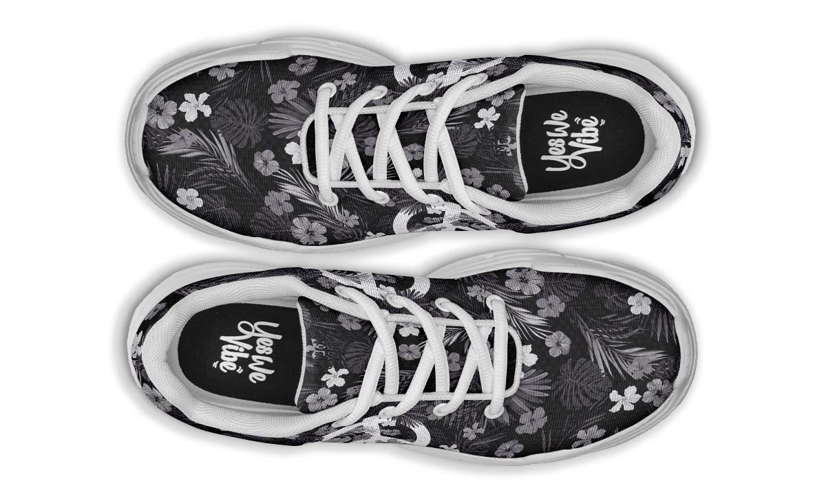 Peace Flower Tropical Whiteand Gray