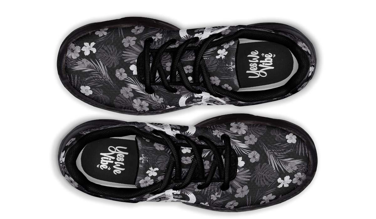 Peace Flower Tropical Whiteand Gray