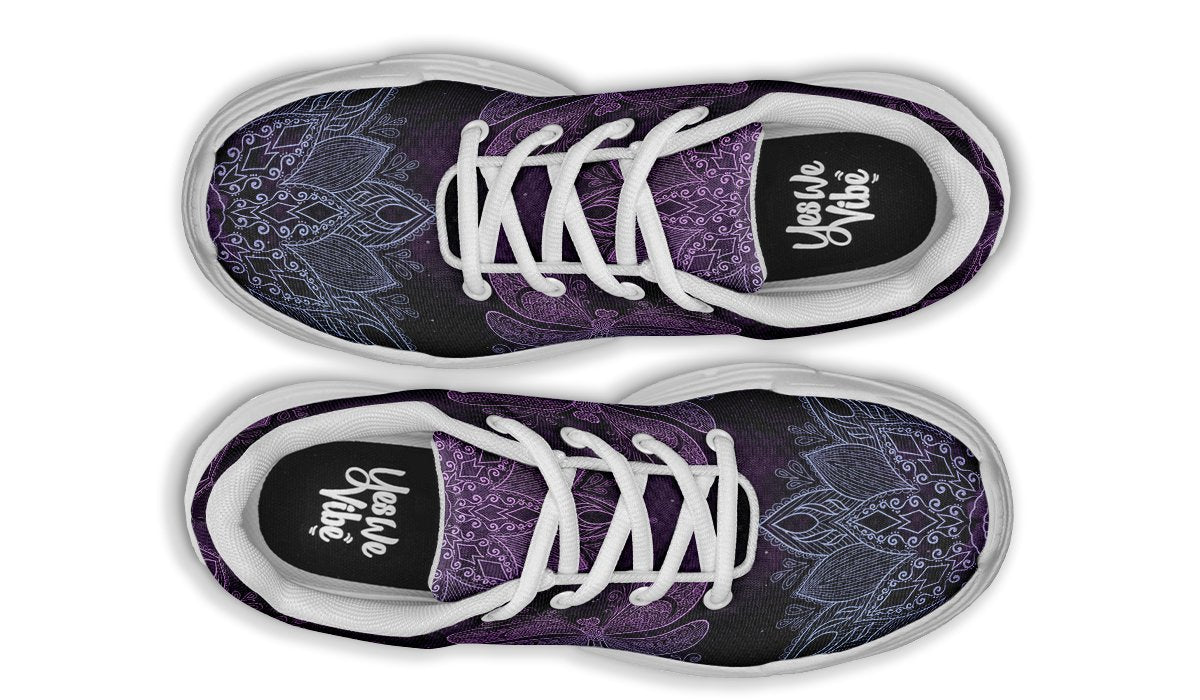 Dragonfly With Mandala In Purple
