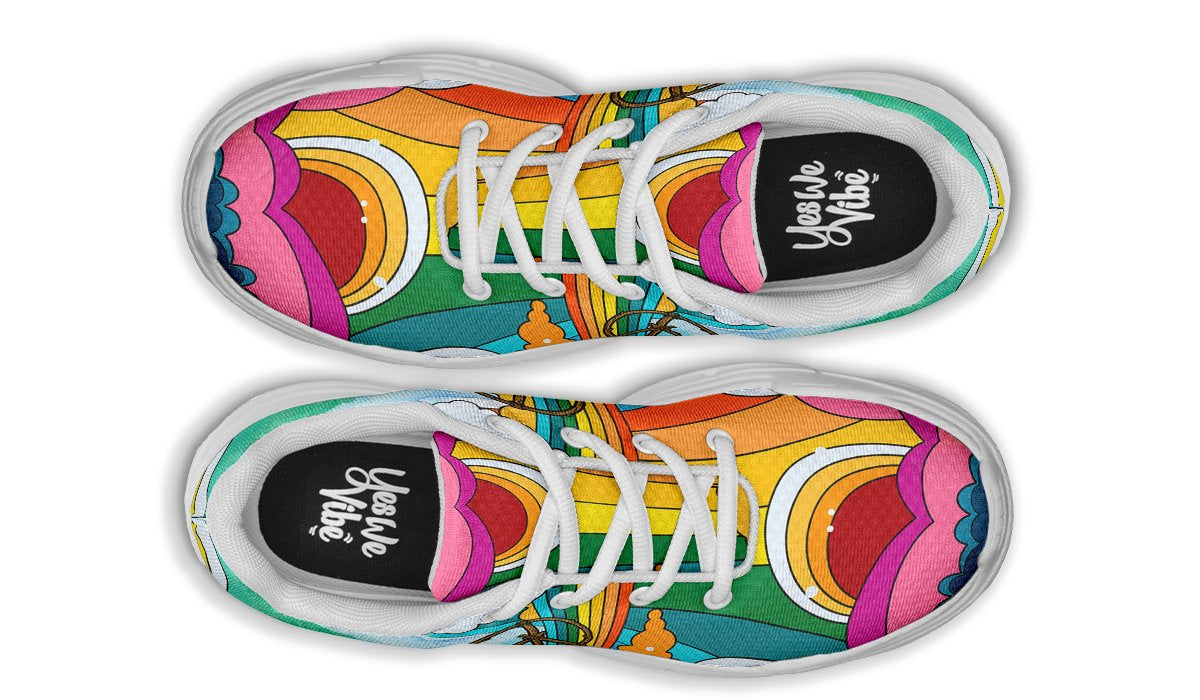 Funky Rainbow Peace Drawing