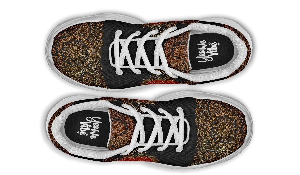 Golden Mehndi Pattern And Roses