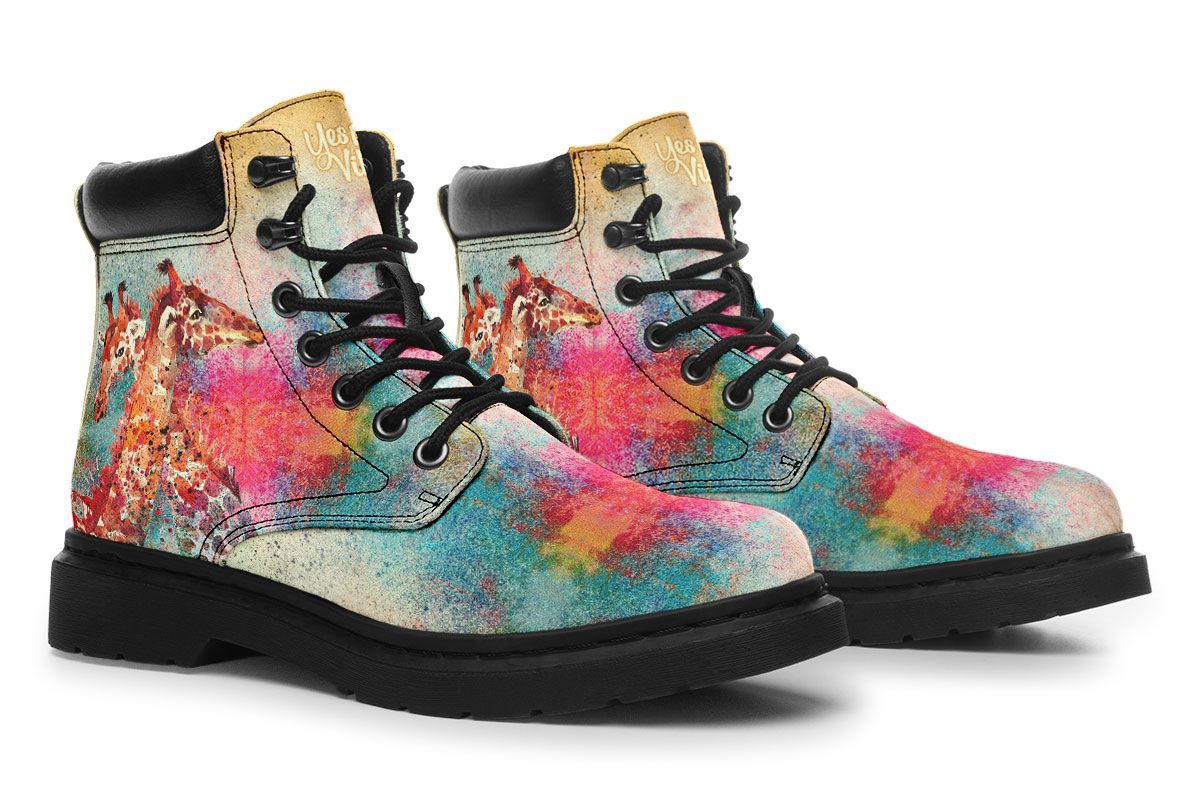 Colorful Paint Giraffes