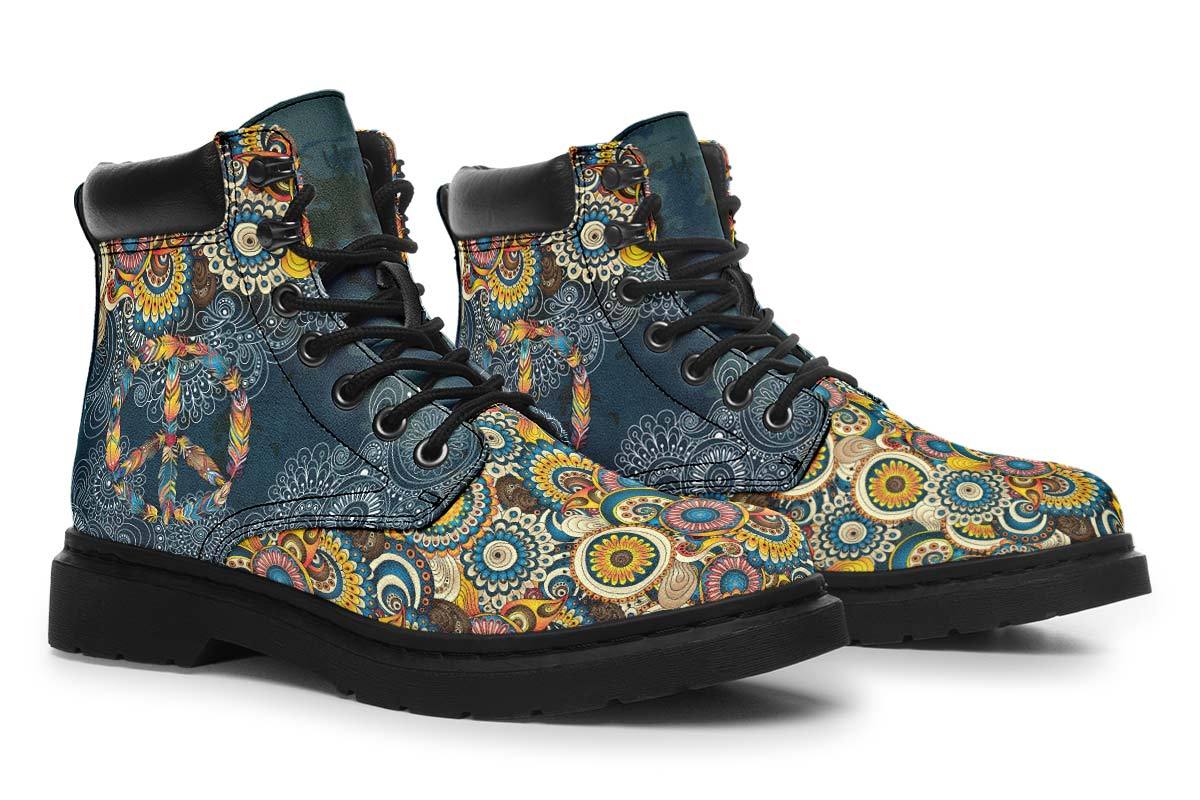 Peace And Mandala Feathers