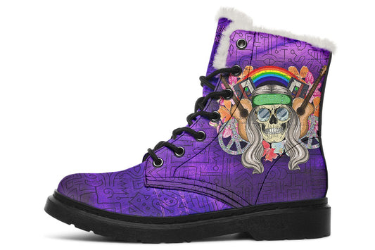 Hippie Skull Peace Guitar Violet