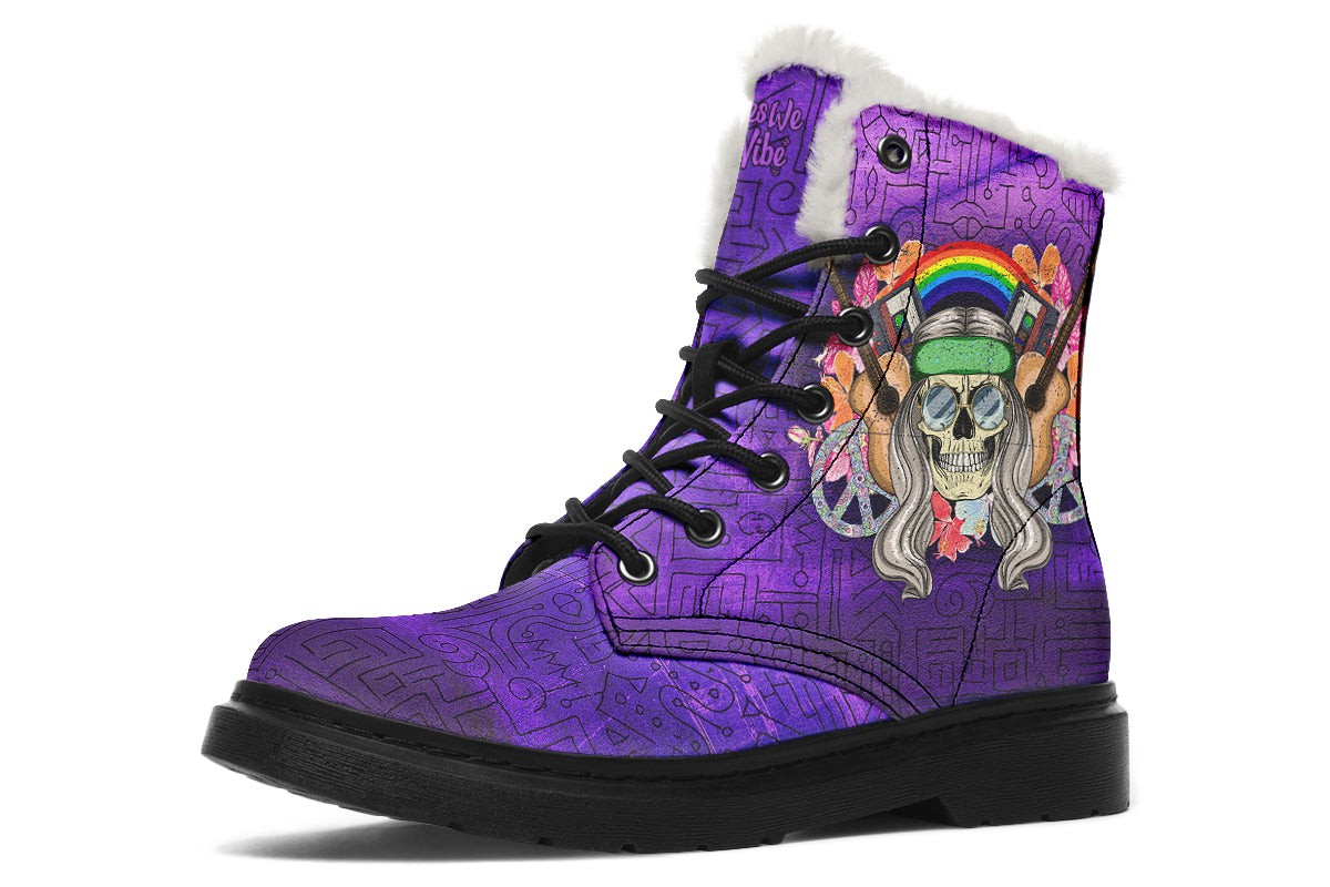 Hippie Skull Peace Guitar Violet