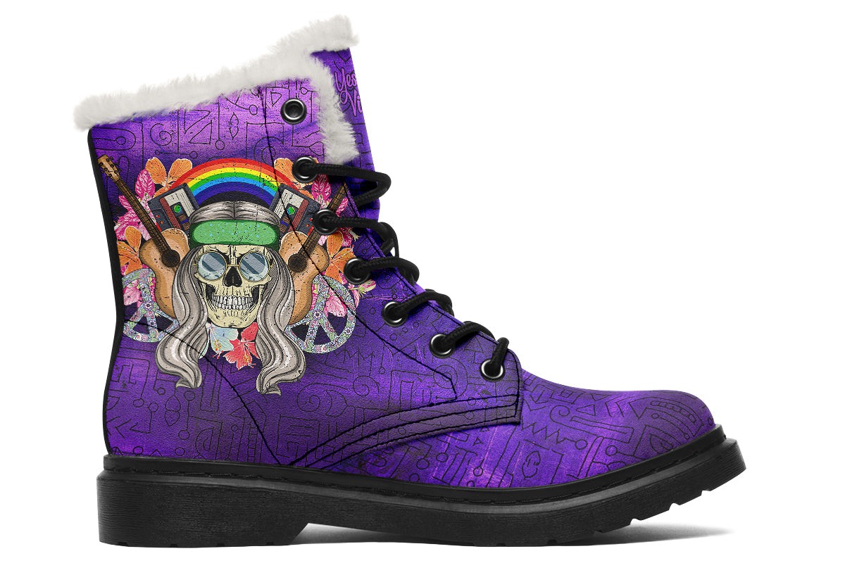 Hippie Skull Peace Guitar Violet