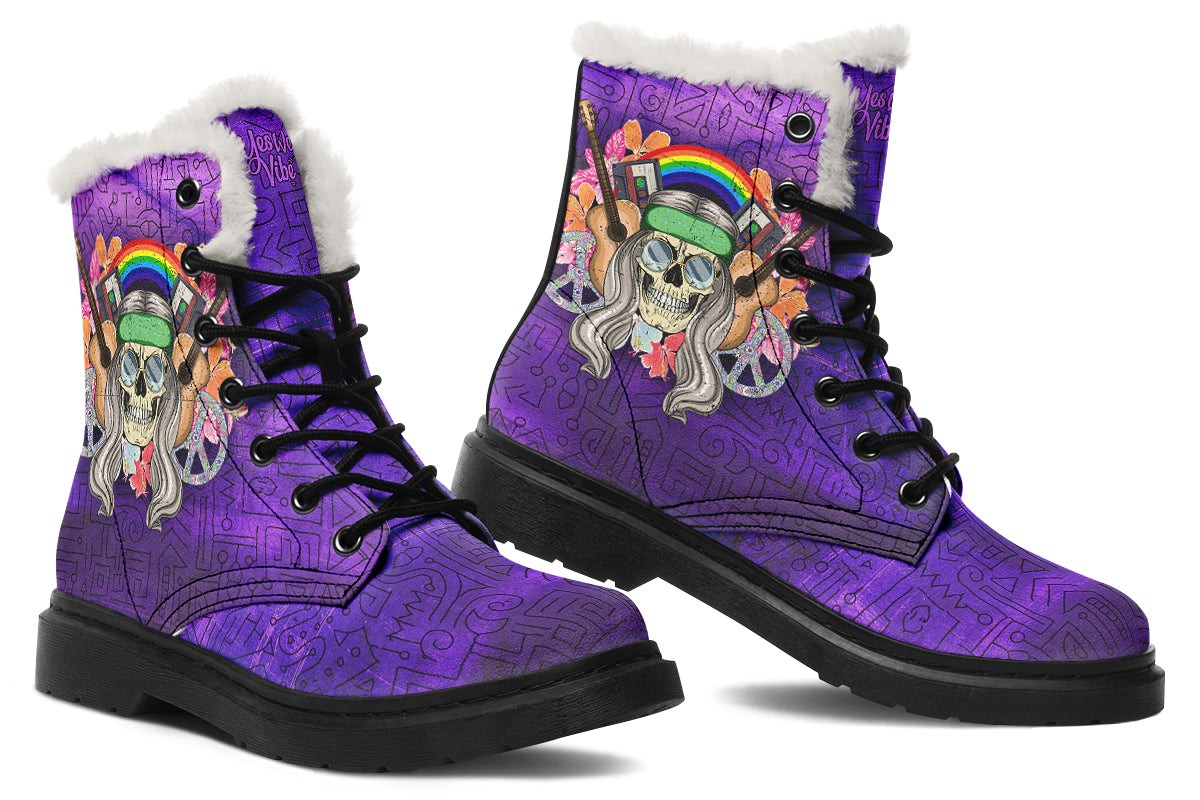 Hippie Skull Peace Guitar Violet