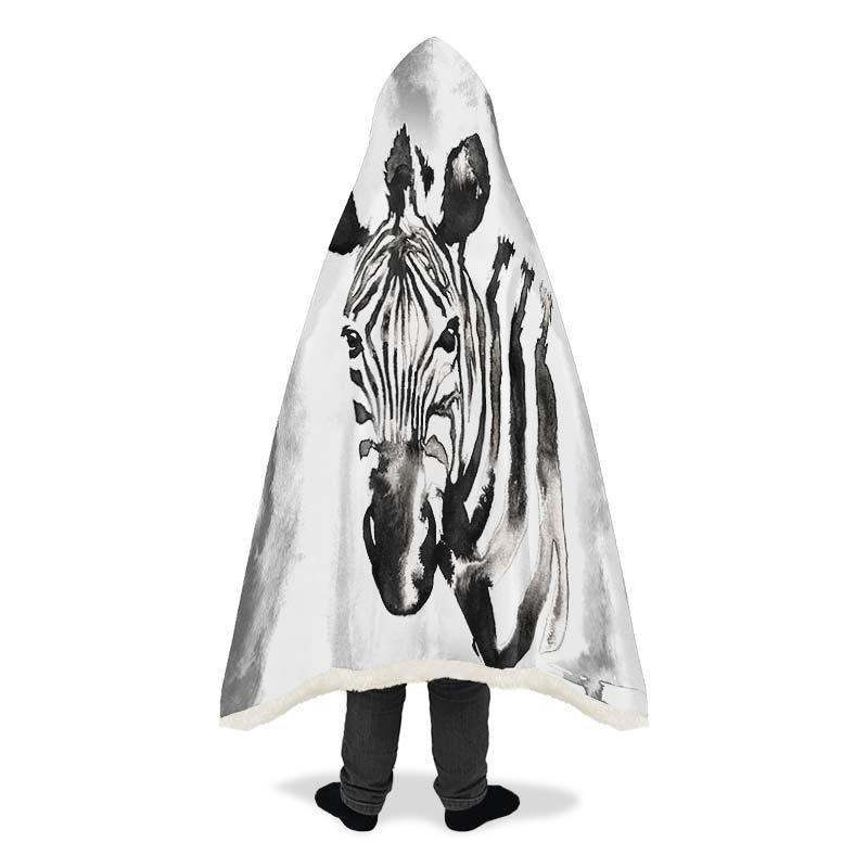 Watercolor Black Zebra