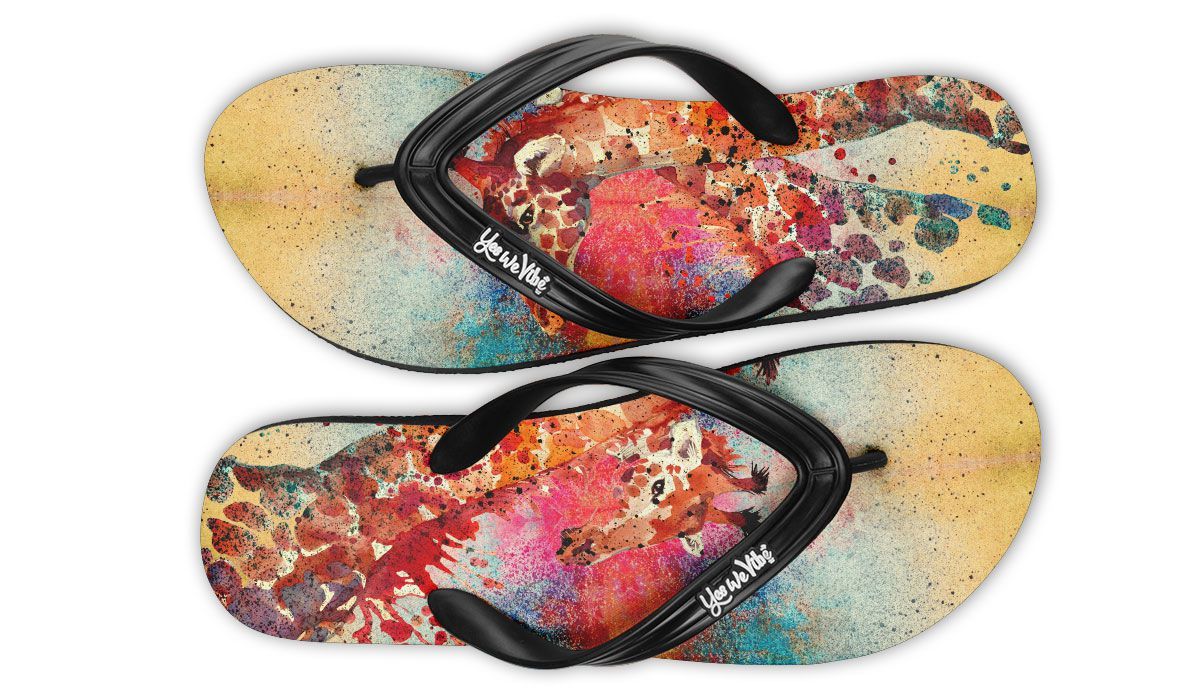 Colorful Paint Giraffes