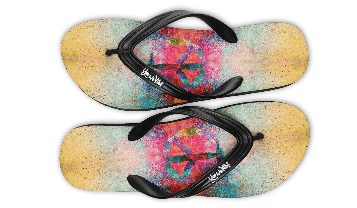 Colorful Paint Peace Feather