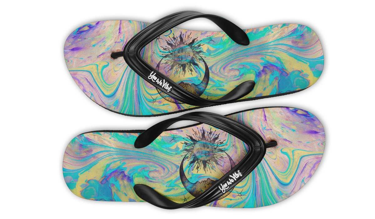 Watercolor Sun And Moon