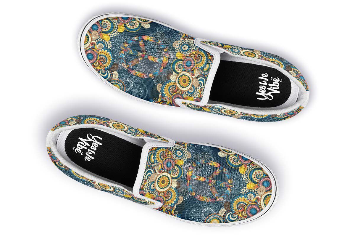 Peace And Mandala Feathers