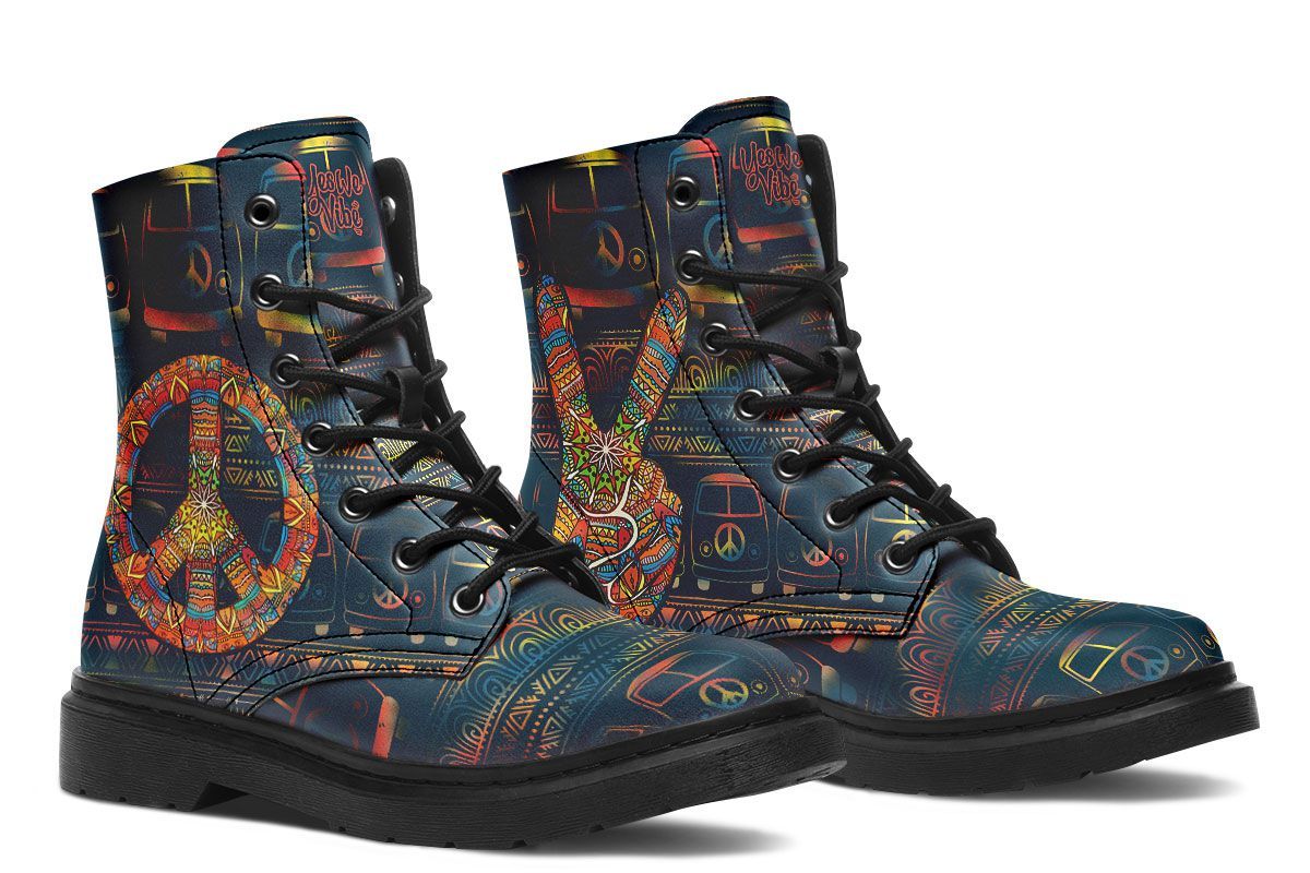 Abstract Color Hippie Bus