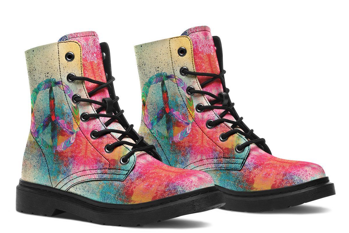 Colorful Paint Peace Feather