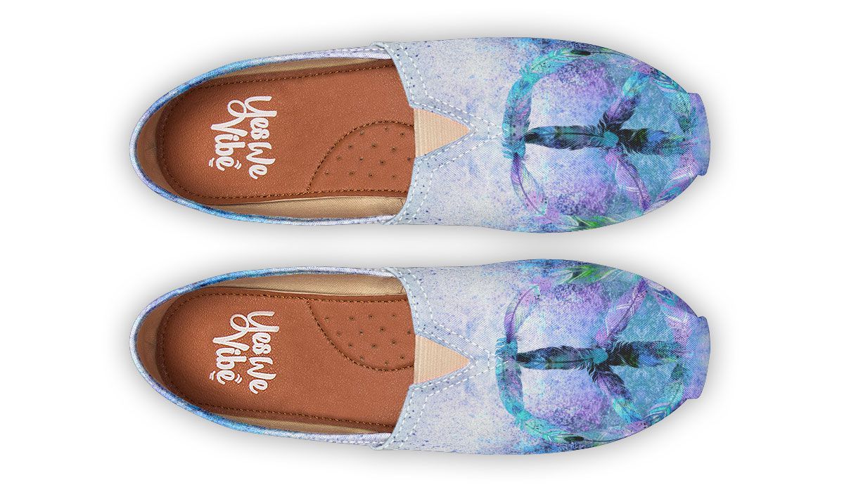 Blue Spray Paint Peace Feather