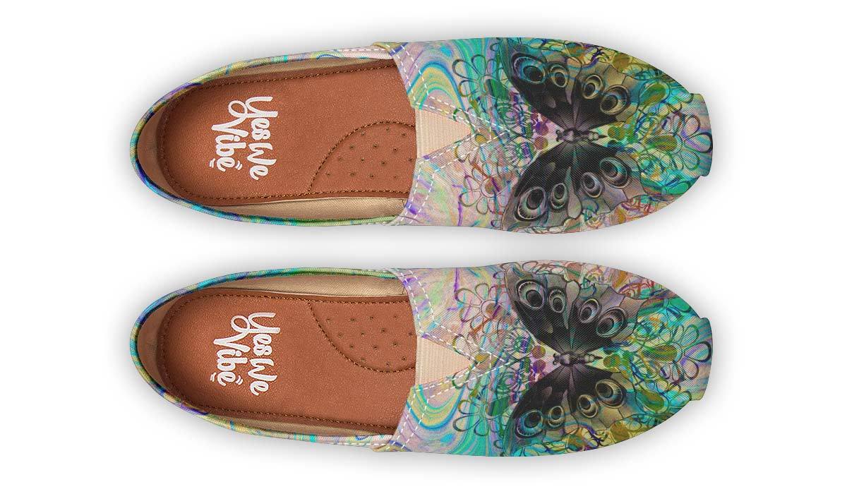 Watercolor Butterfly And Flower