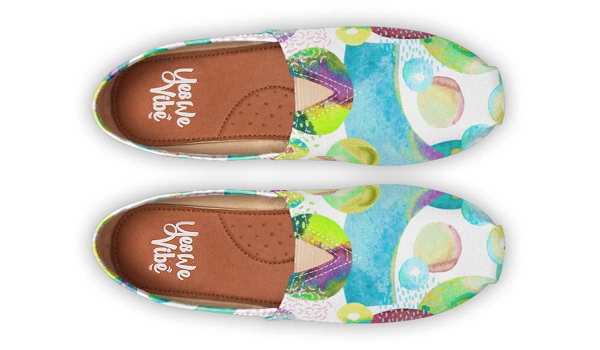 Watercolor Mixed Circles White