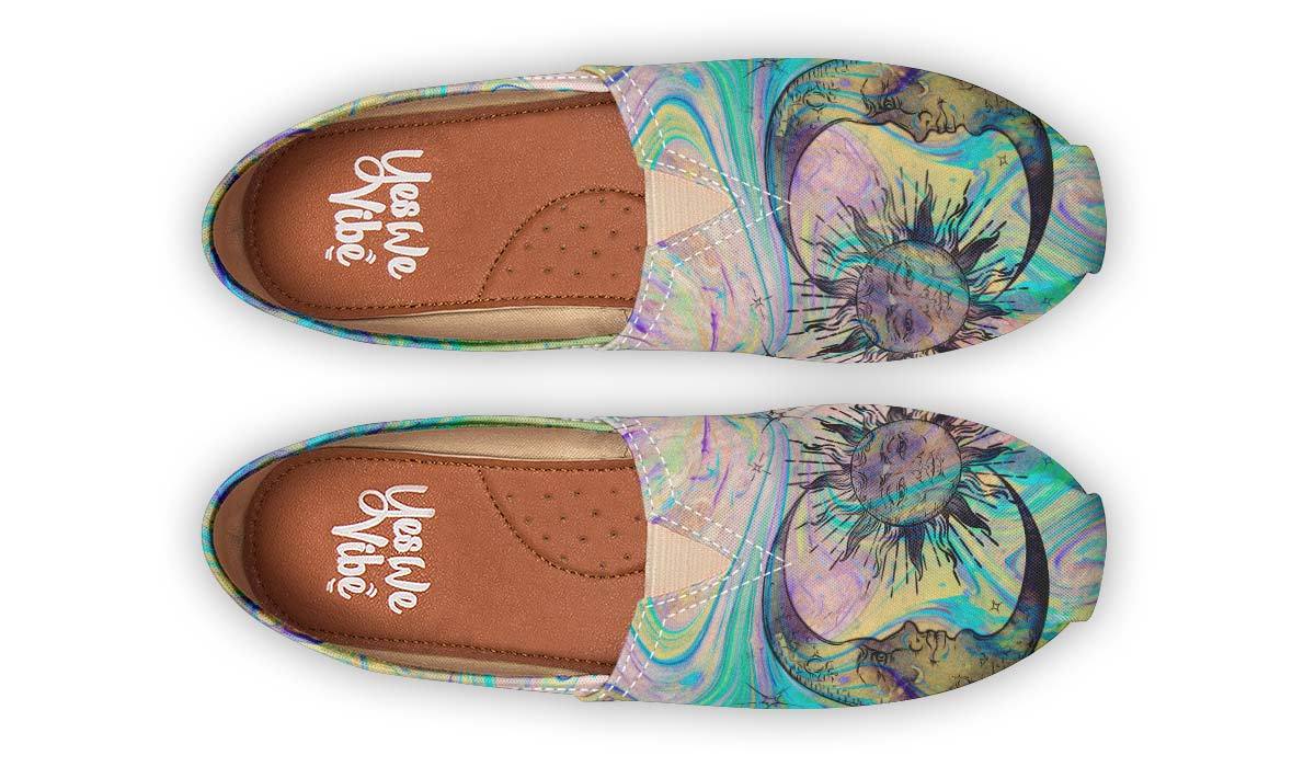 Watercolor Sun And Moon