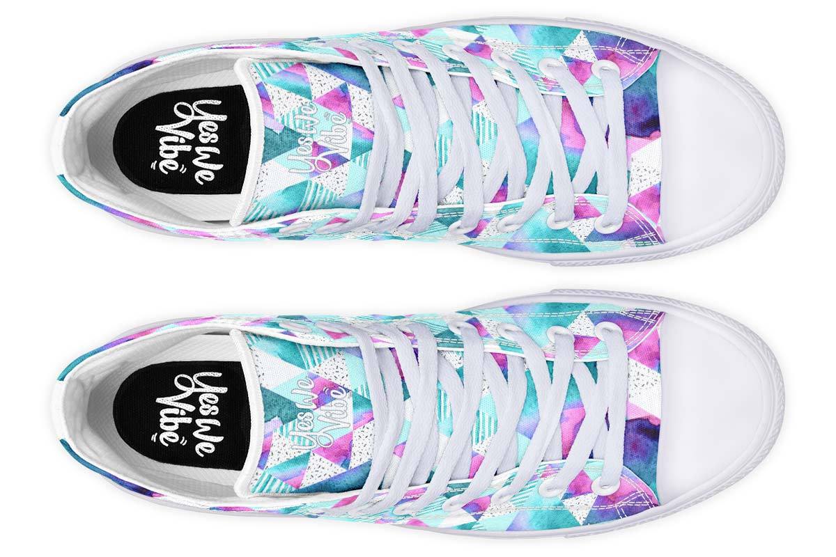 Geometric Watercolor White